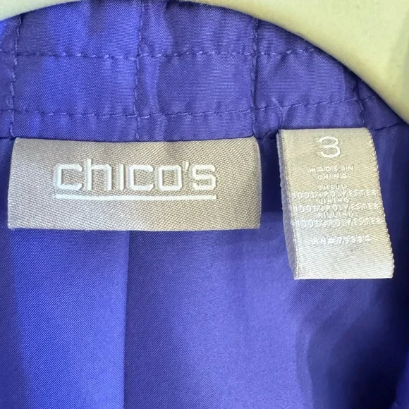 Chicos Quilted Vest Size 3 XL 16 Purple Full Zip w/ Pockets Lightweight LIKE NEW - Picture 14 of 16
